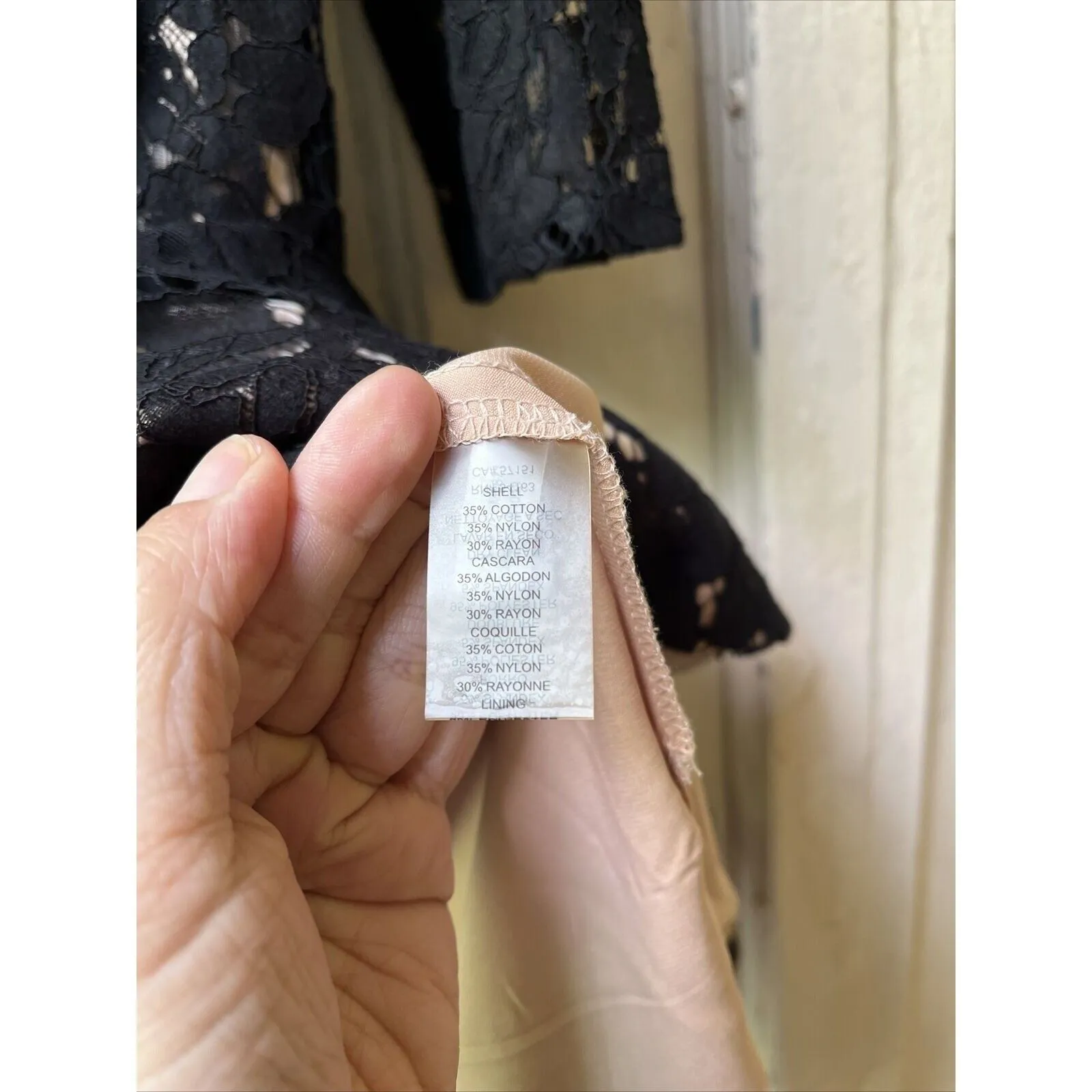 Vince Camuto Black Dress 6 Dark Fairy Romantic Whimsical 3/4 Sleeve Preppy Nye - Image 8