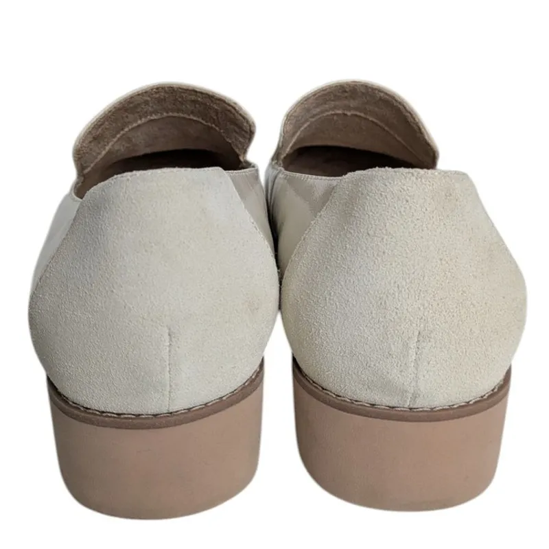 Vionic Kensley Patent Leather Loafers Slip On Shoes Cream 8 WIDE - Image 7