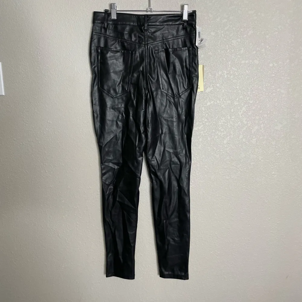 Aritizia Wilfred Free Black Faux Leather Charm High Rise Pants 4 NWT - Image 8