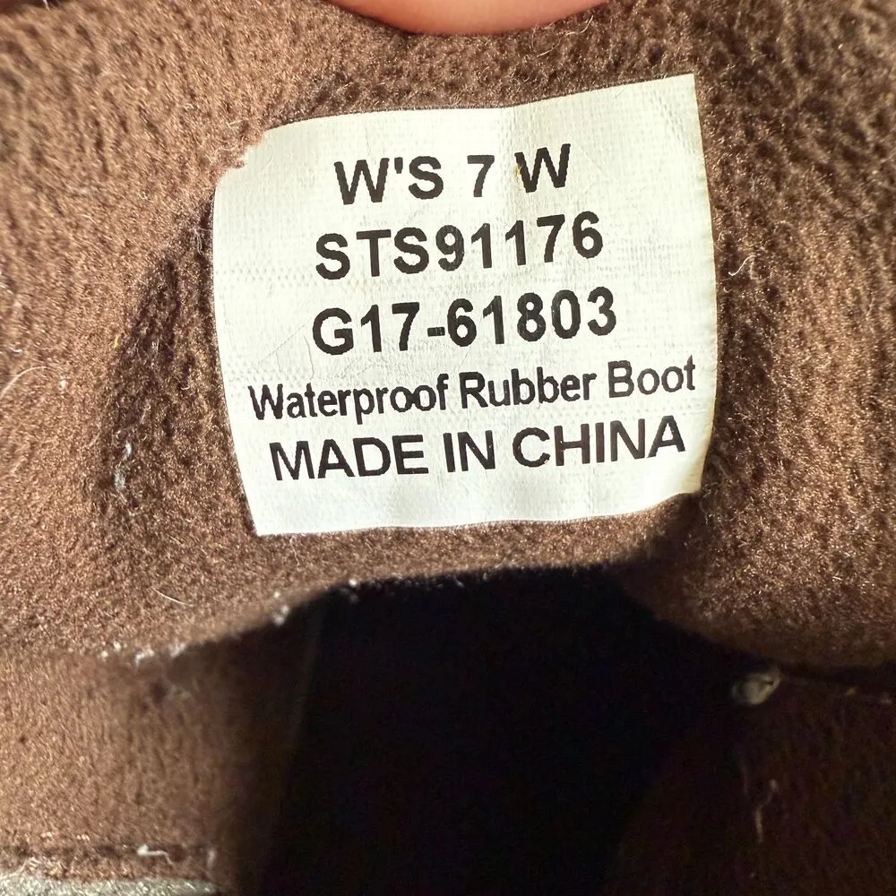 Sperry Women's Saltwater Waterproof Duck Rain Boots Outdoors Camping Hiking Sz 8 - Image 7