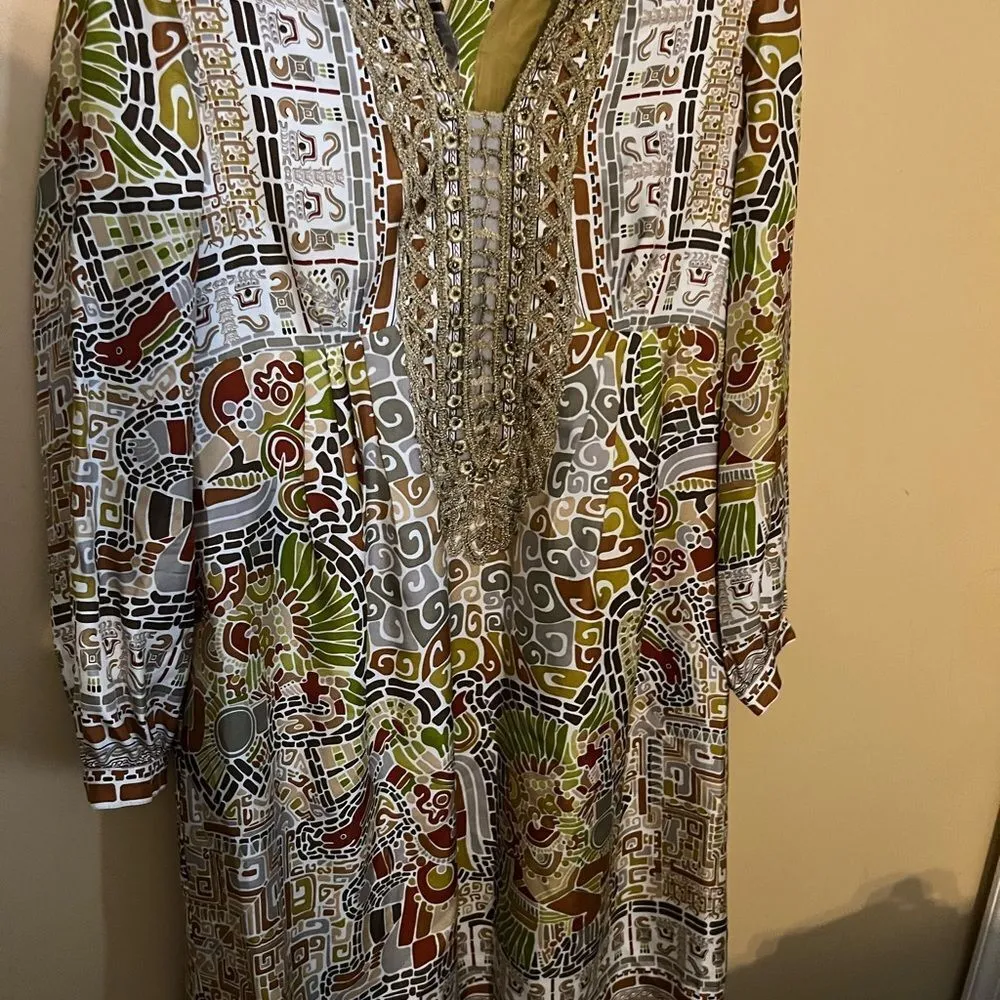 Nicole miller medium silk dress - Image 3