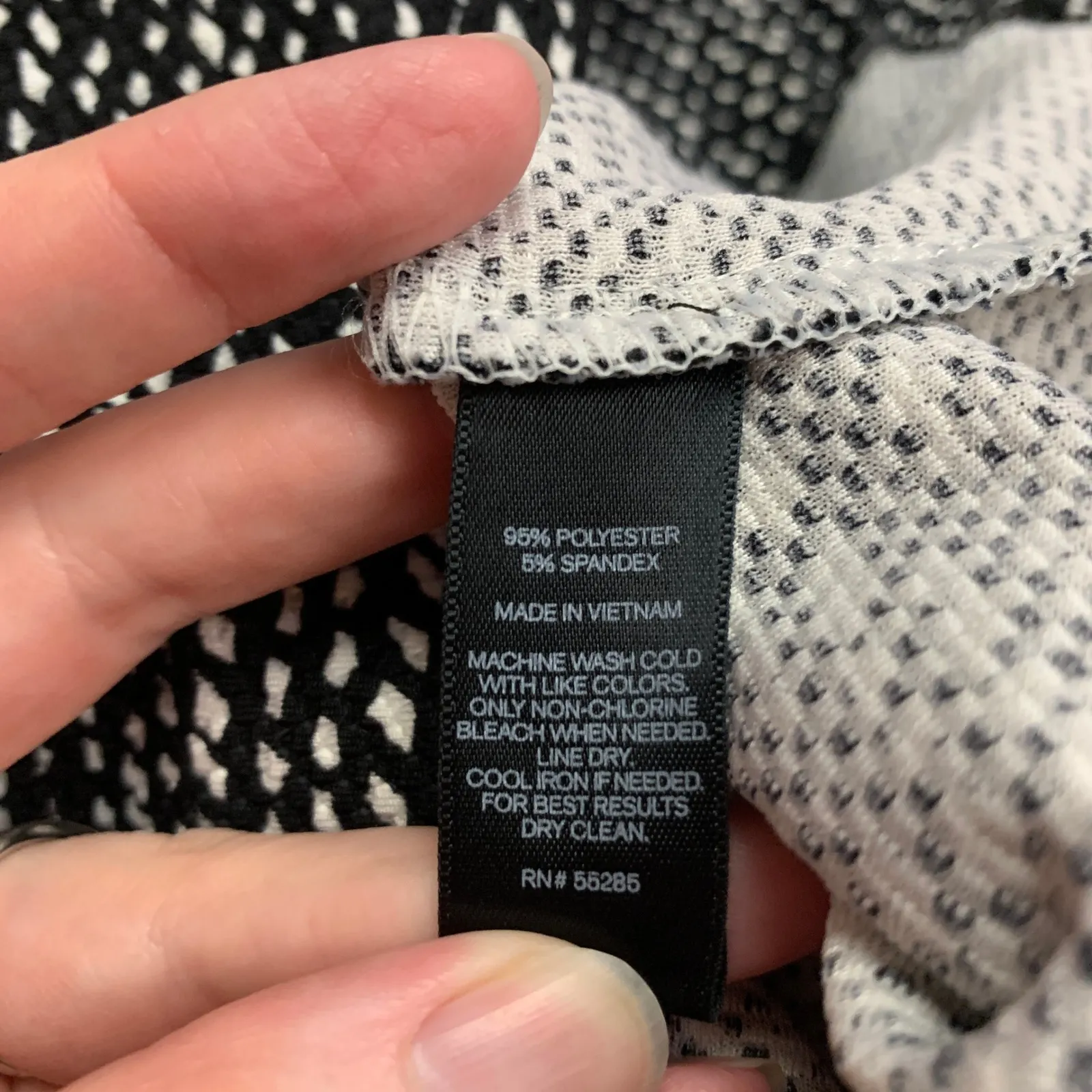 Express Moto Jacket Womens XS Black‎ White Textured Knit Full Zip Asymmetrical - Image 5