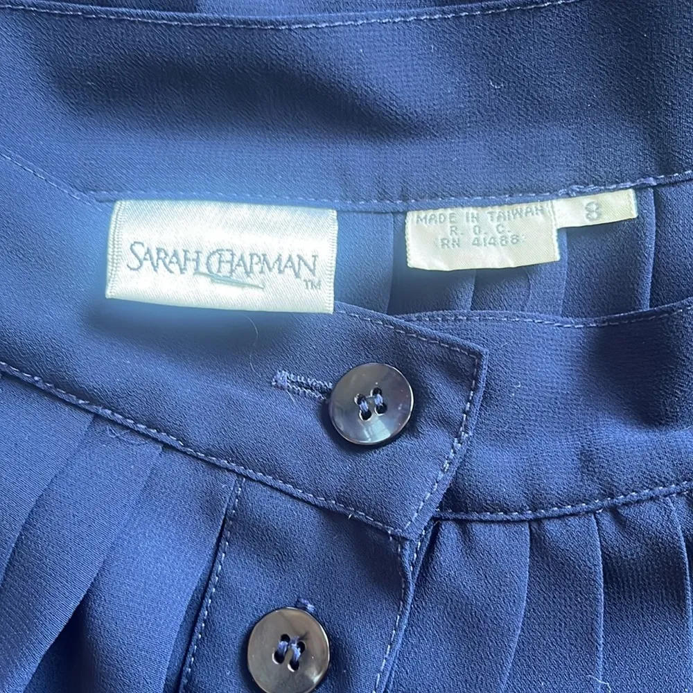 Sarah Chapman lightweight long pleated skirt Blue Size 8 - Image 4