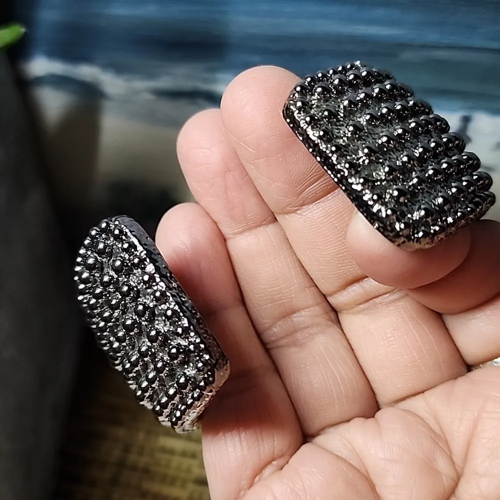 Vintage Bling Statement Open Cuff Stretch Bracelet Silver - Image 8