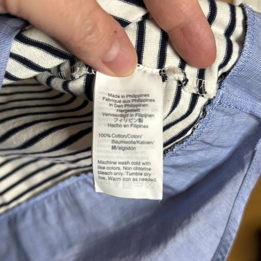 J. CREW Mercantile Cuffed Striped Boatneck Shirt Size XS Oversized - Image 6