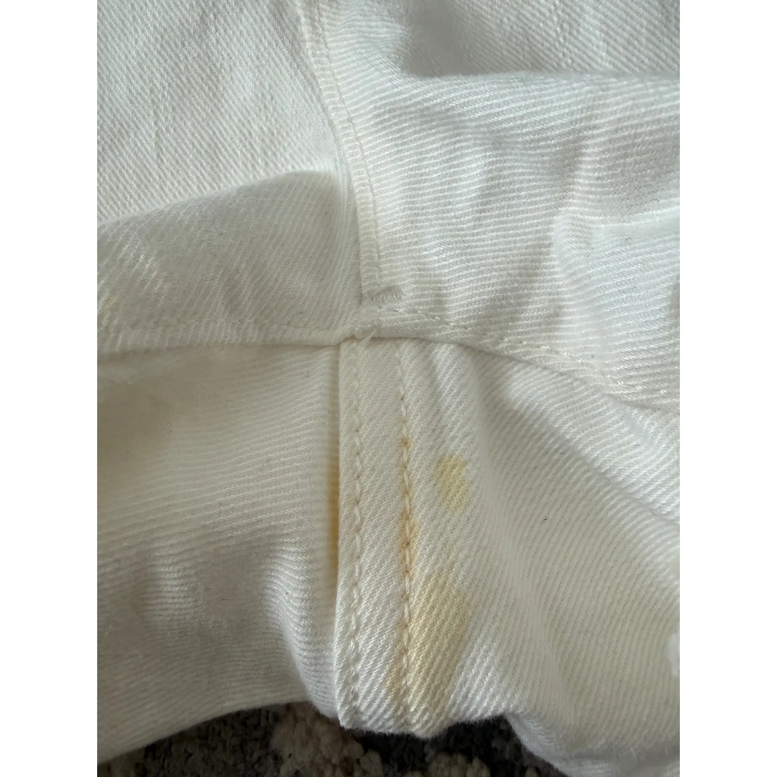 Gap 1969 Women's White Denim Cut Off Shorts Frayed Hem Summer Size 31 - Image 4