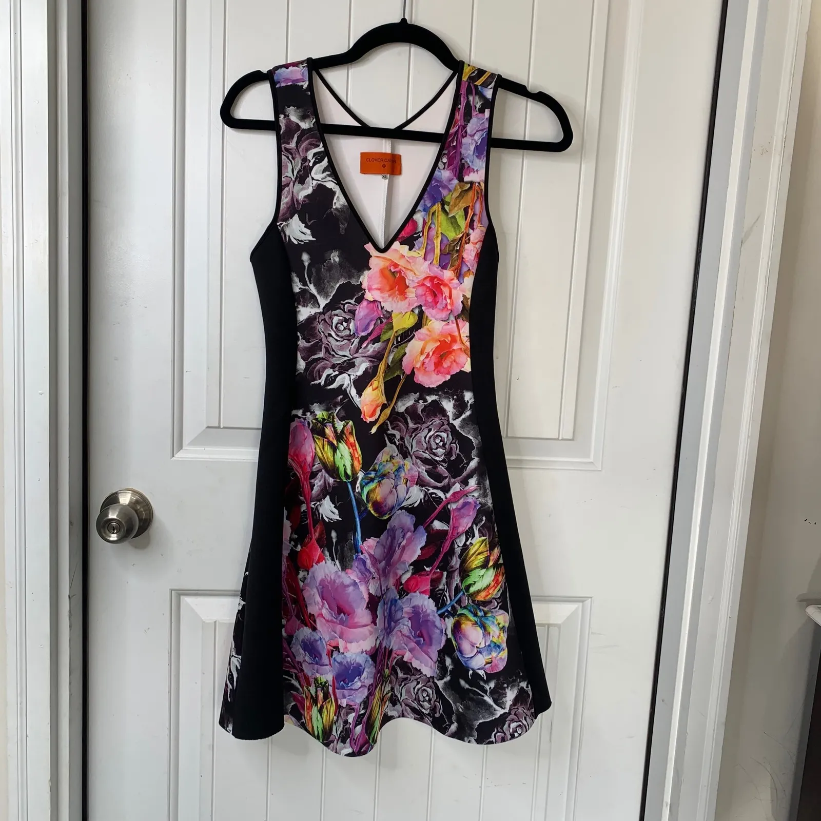 Clover Canyon floral sleeveless V‎ neck dress size XS spring vacation tea party - Image 3