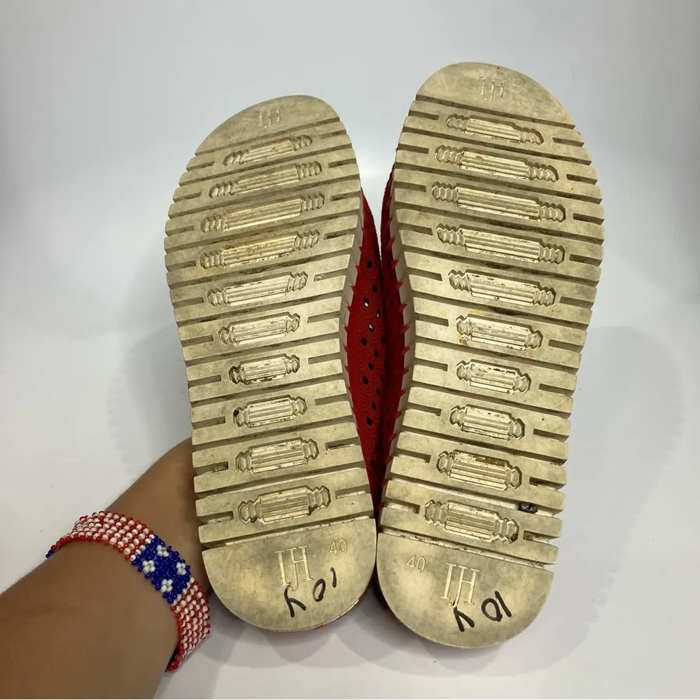 Ilse‎ Jacobsen Tulip 139 slip on shoes red leather women’s size 40 - Image 7