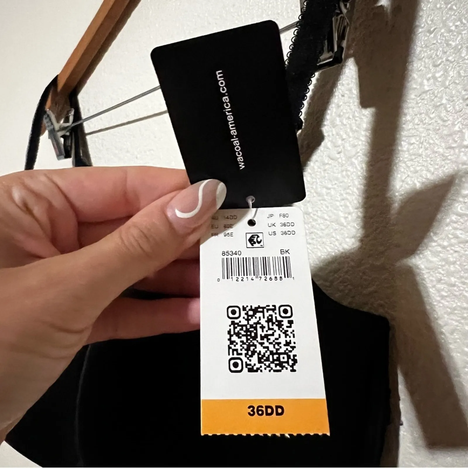 Wacoal 85340 black lace French garden underwire T-shirt bra NEW 36DD - Image 8