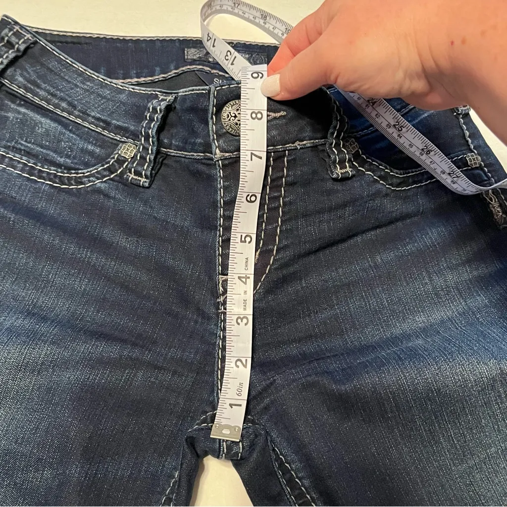 Silver Jeans Co. Suki Mid Rise Womens Size 28 / 31 Blue Dark Wash Denim Jean‎ - Image 6