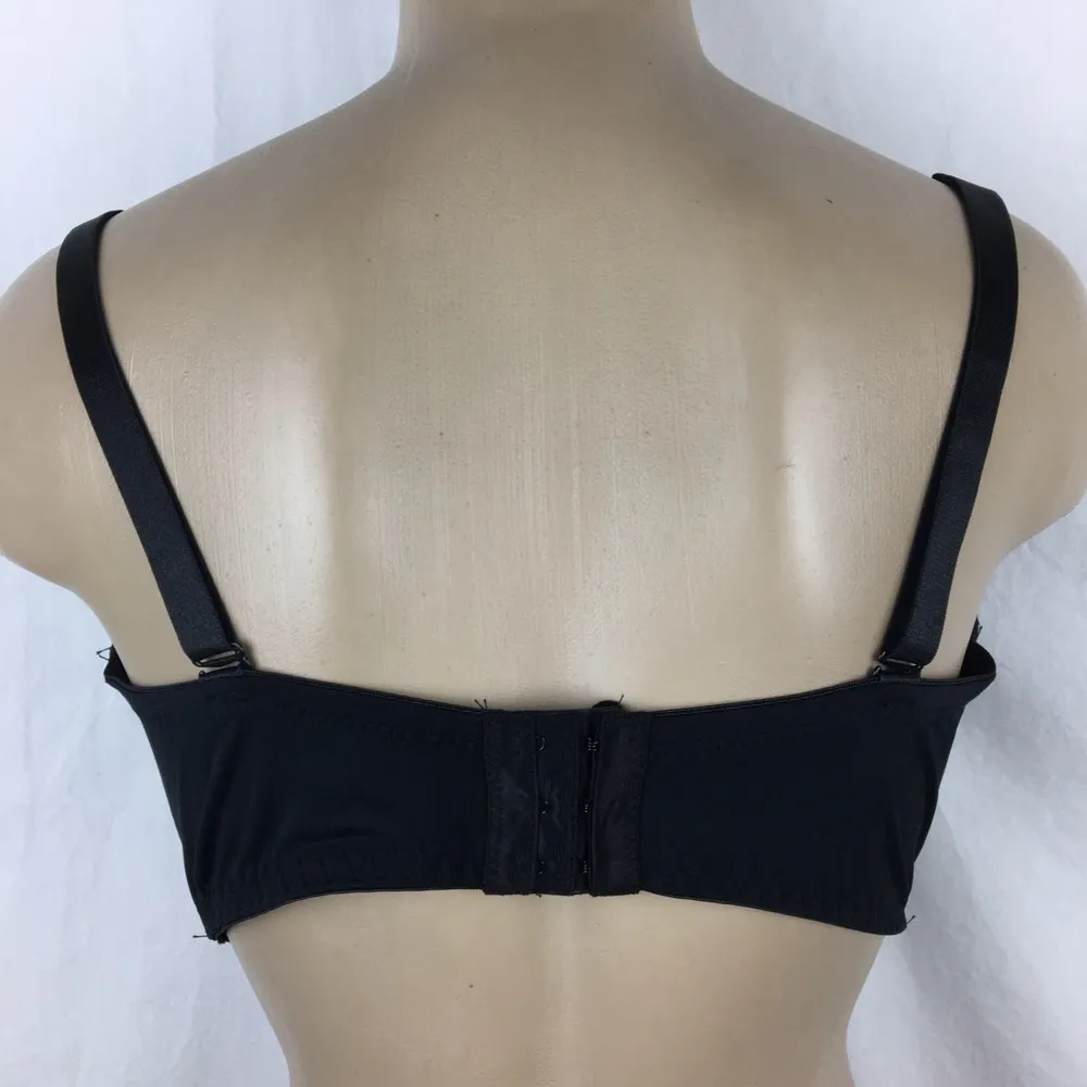 Adrienne Vittadini Black Lace Demi Underwire Contour Bra 40DD - Image 3