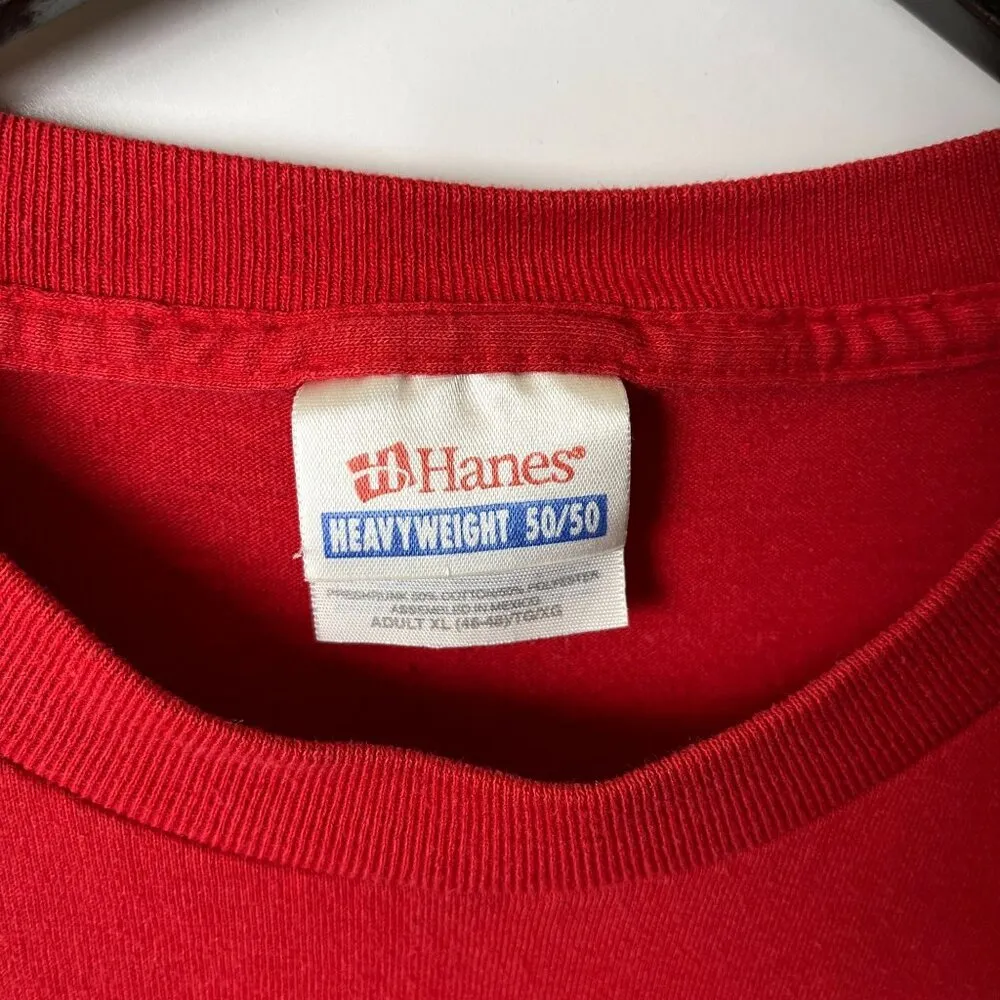 Hanes Heavyweight MacIntyre Park T-Shirt Vintage Red Graphic Unisex Fit - Image 12