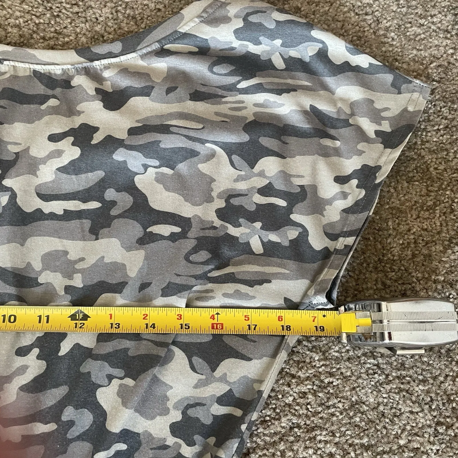 PrettyGarden Camo Jumpsuit M Gray Jogger Style Drawstring Waist Comfy Casual - Image 8