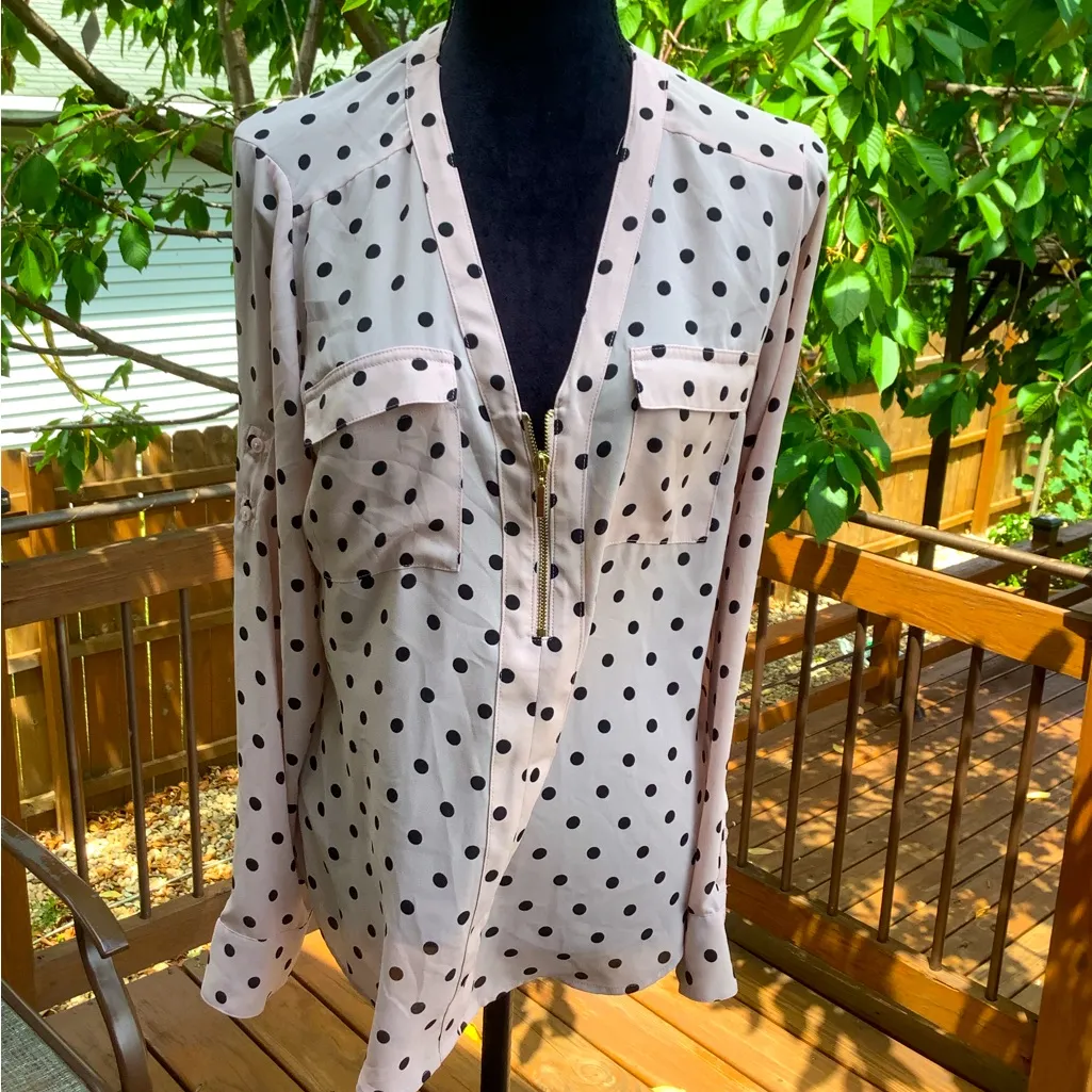Express long sleeve polka dot blouse 🌸 - Image 2