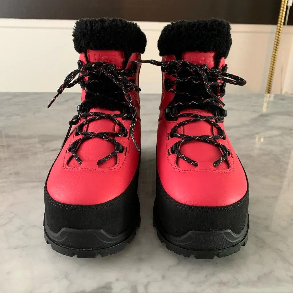 Ugg Shasta Mid Gore-Tex Boots Size 6 Women's NEW Extreme Cold Pink Leather GTX - Image 2