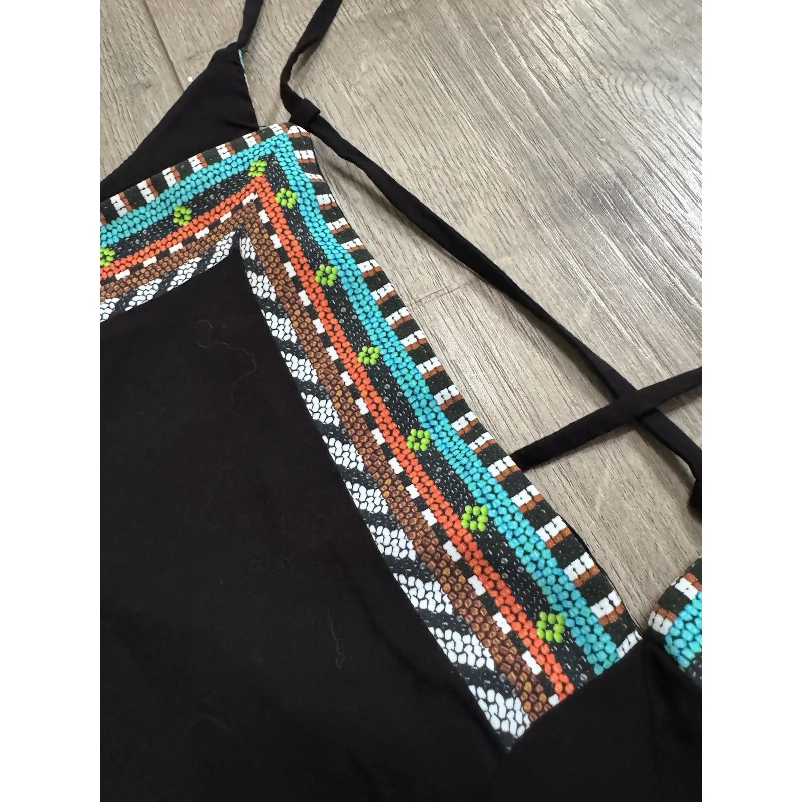 NWT Nanette Lepore Tribal‎ Beat Romper Black Swim Coverup Size S - Image 4