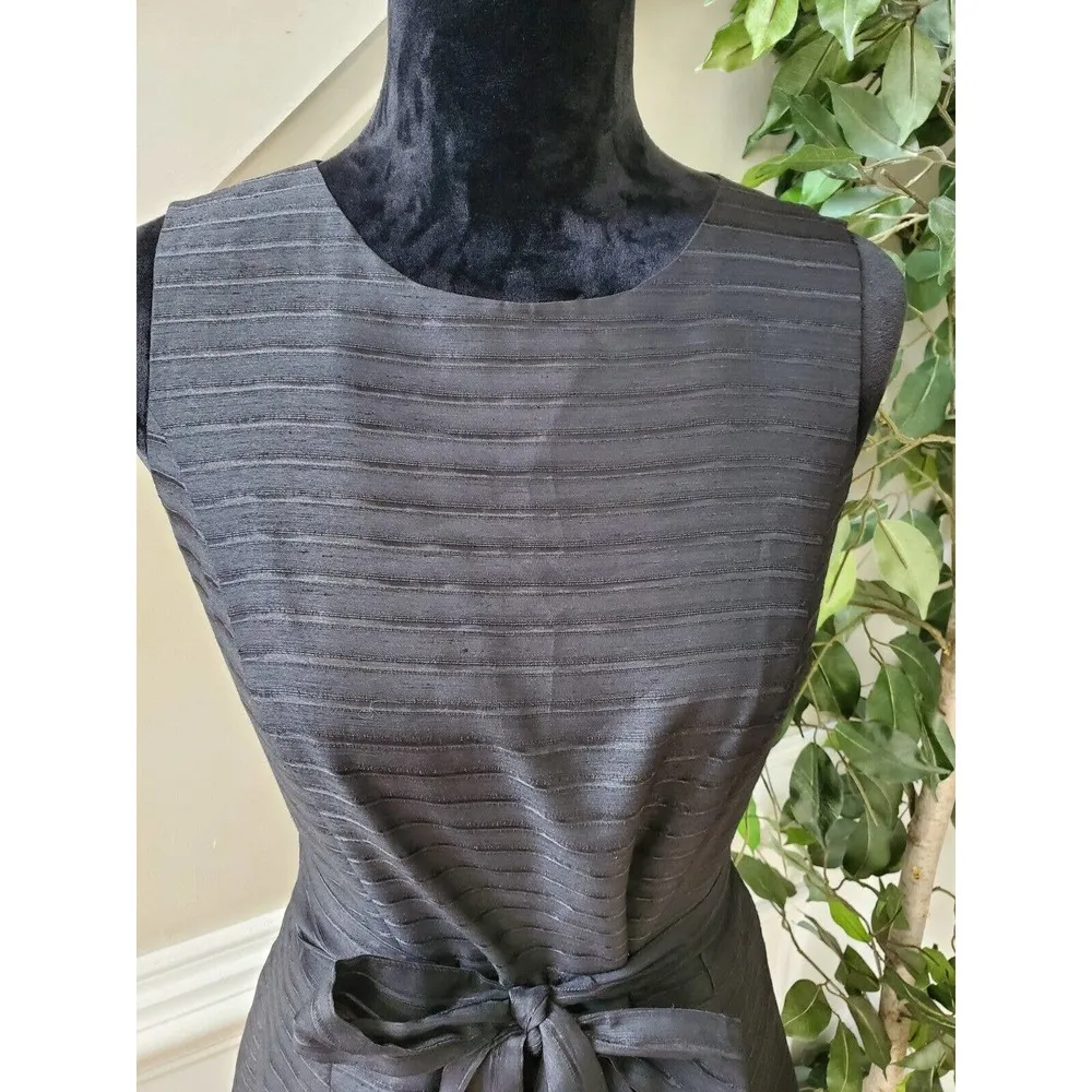 Tommy Hilfiger Women's Black Polyester Round Neck Sleeveless Knee Length Dress 4 - Image 5