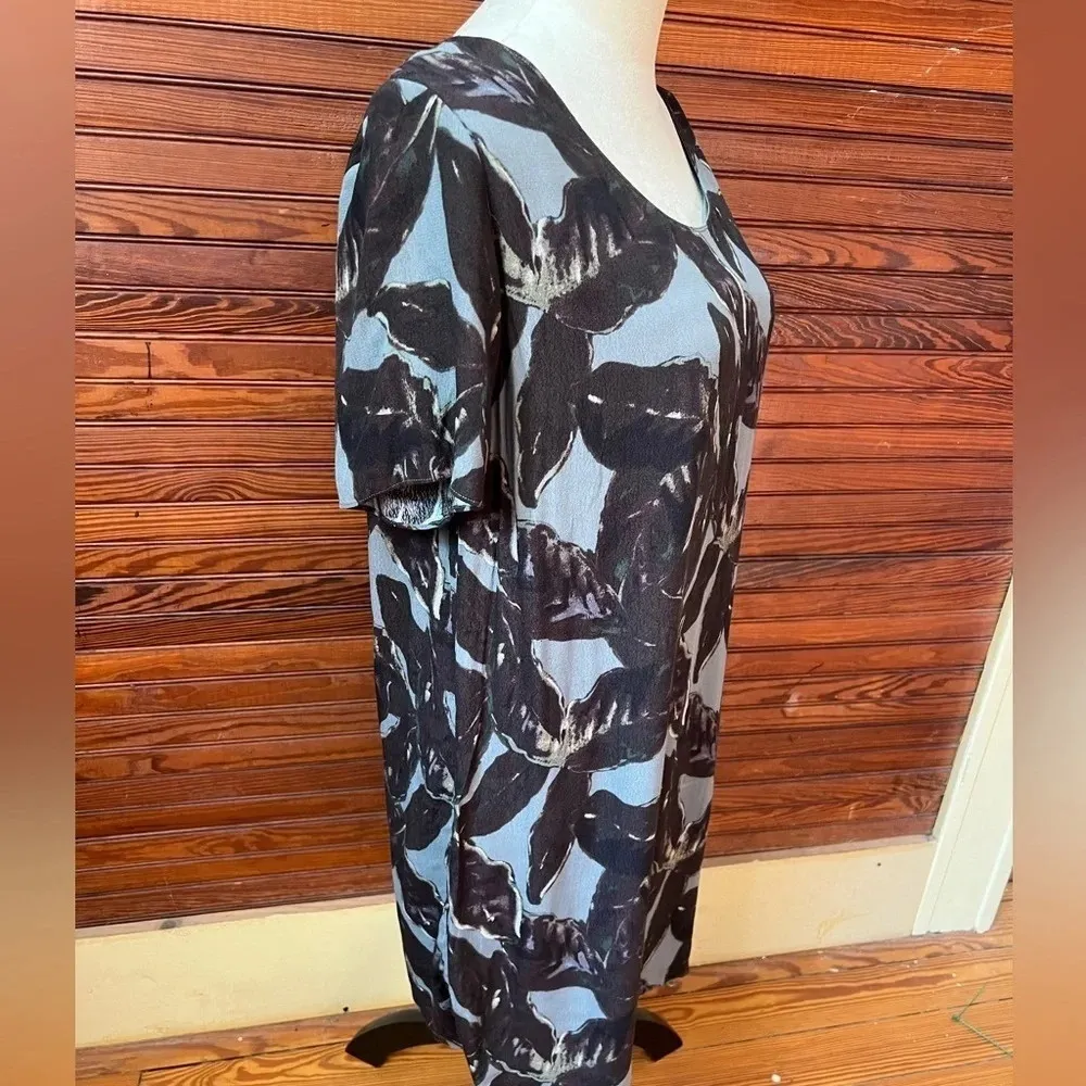 Aritzia Wilfred Free Teigen Shirt Dress Leaf Print Short Sleeve Size M - Image 7
