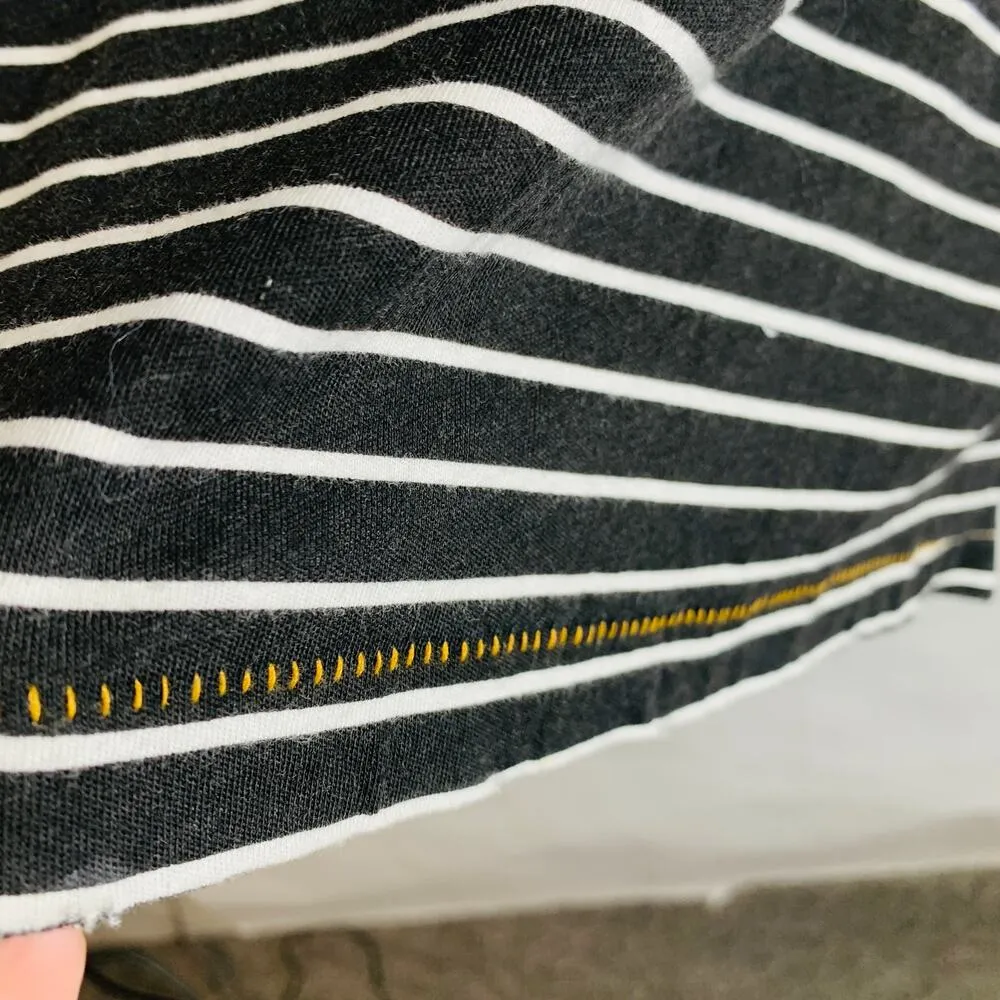 Current / Elliot Black White Gold Stitching Tank Top Sz 0 XS Small - Image 6