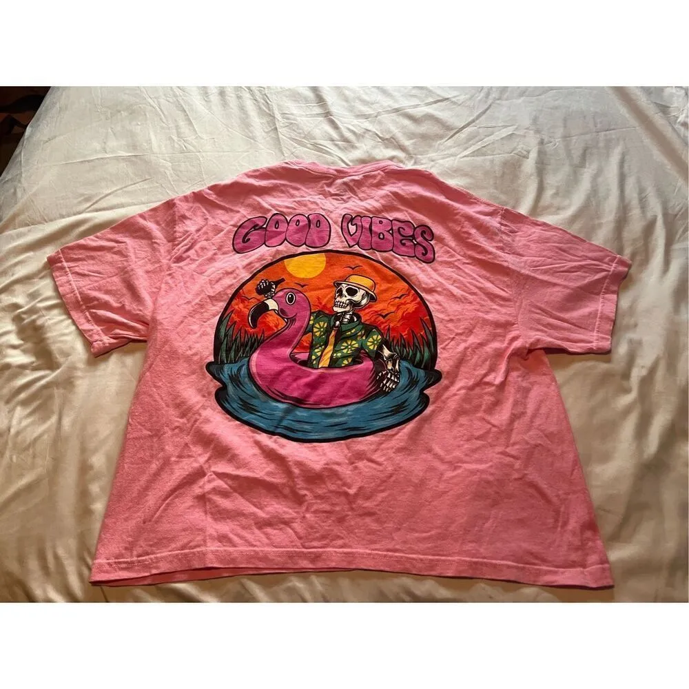 Call Your Mother Pink Good Vibes T - Image 7