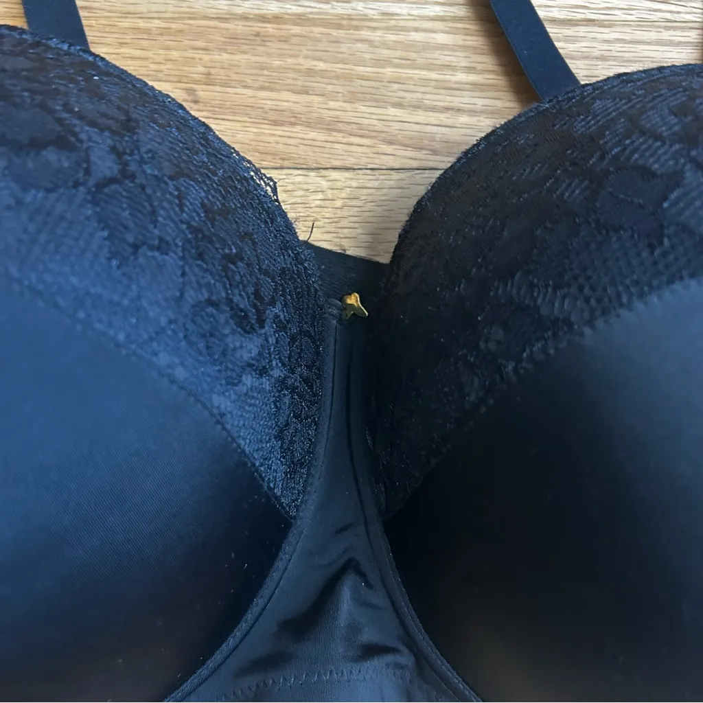 NWT Ashley Stewart Lace Trim Full Coverage Convertible Butterfly Bra Black 46DD - Image 6