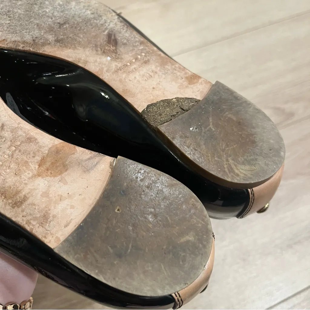 Giuseppe Zanotti Design Black Patent Leather Buckle Ballet Flats Size 38.5/8.5 - Image 8