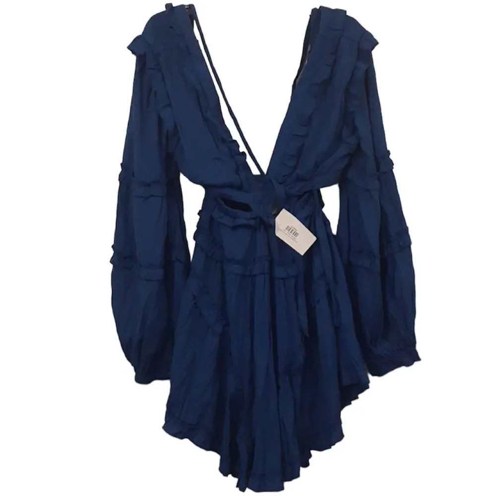 ✨ Ballroom Heart Ruffle Mini Dress✨ Blue Size L - Image 8