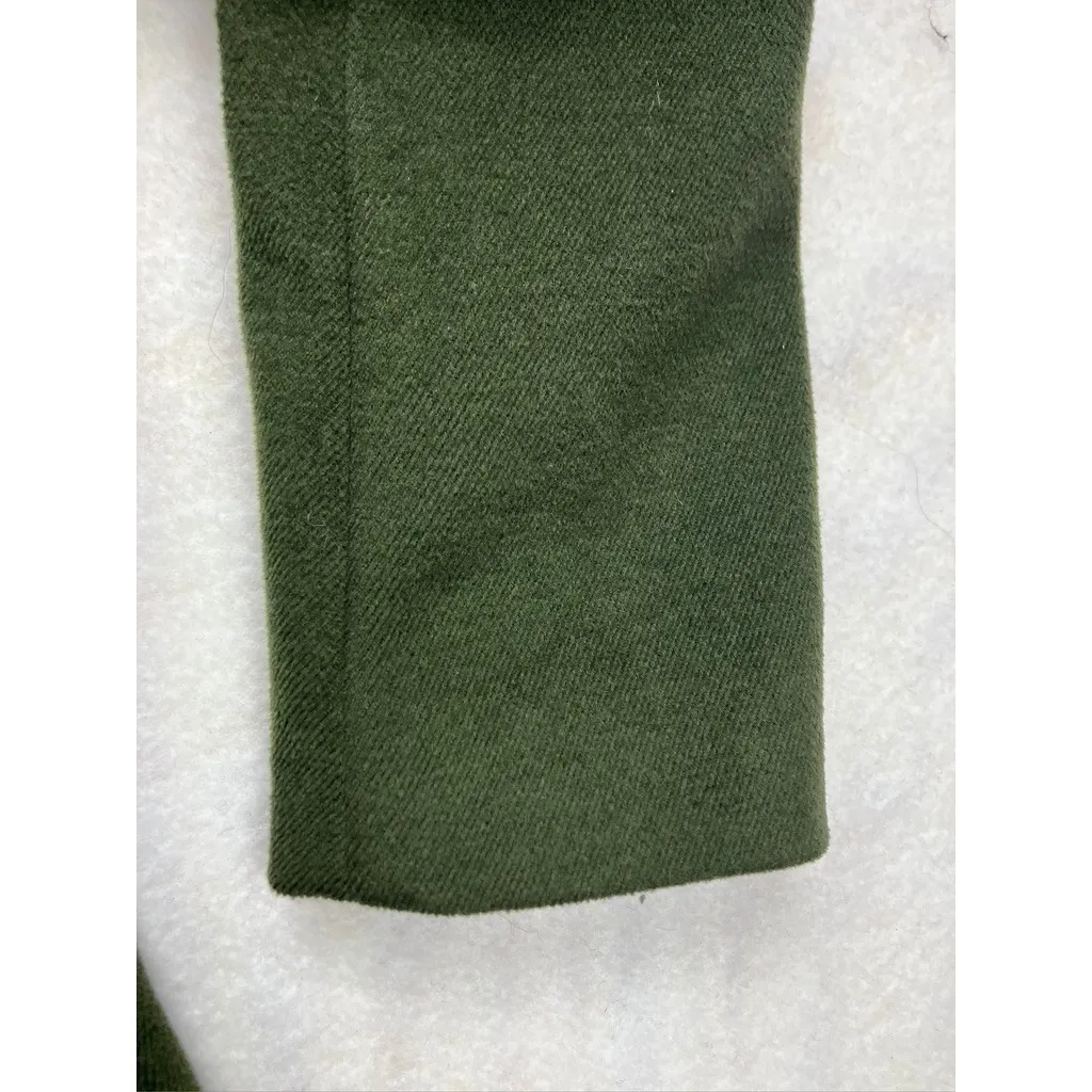 Lands End Womens Jacket Olive Green Lined Coat Button Front Size 6 Tall - Image 7