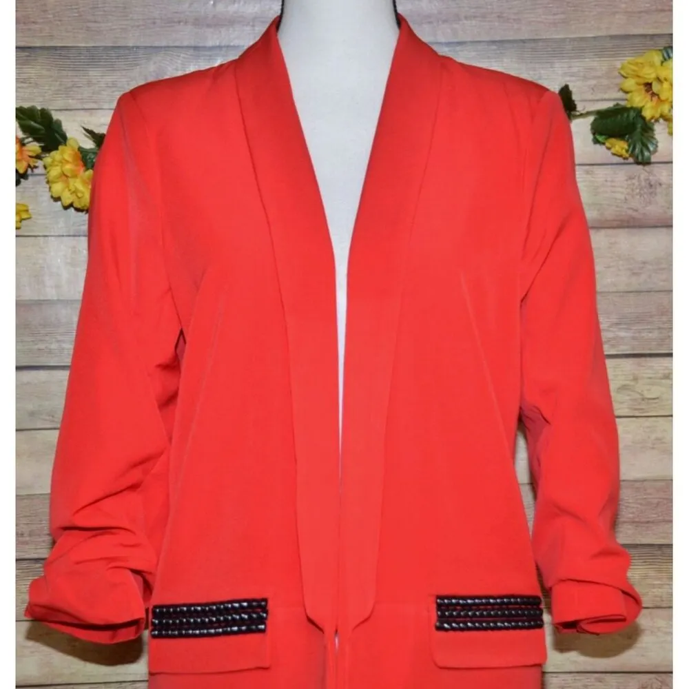 Moving Forward Designs STAR Blazer Jacket Size M Red Studded Sequin Statement Size M - Image 2