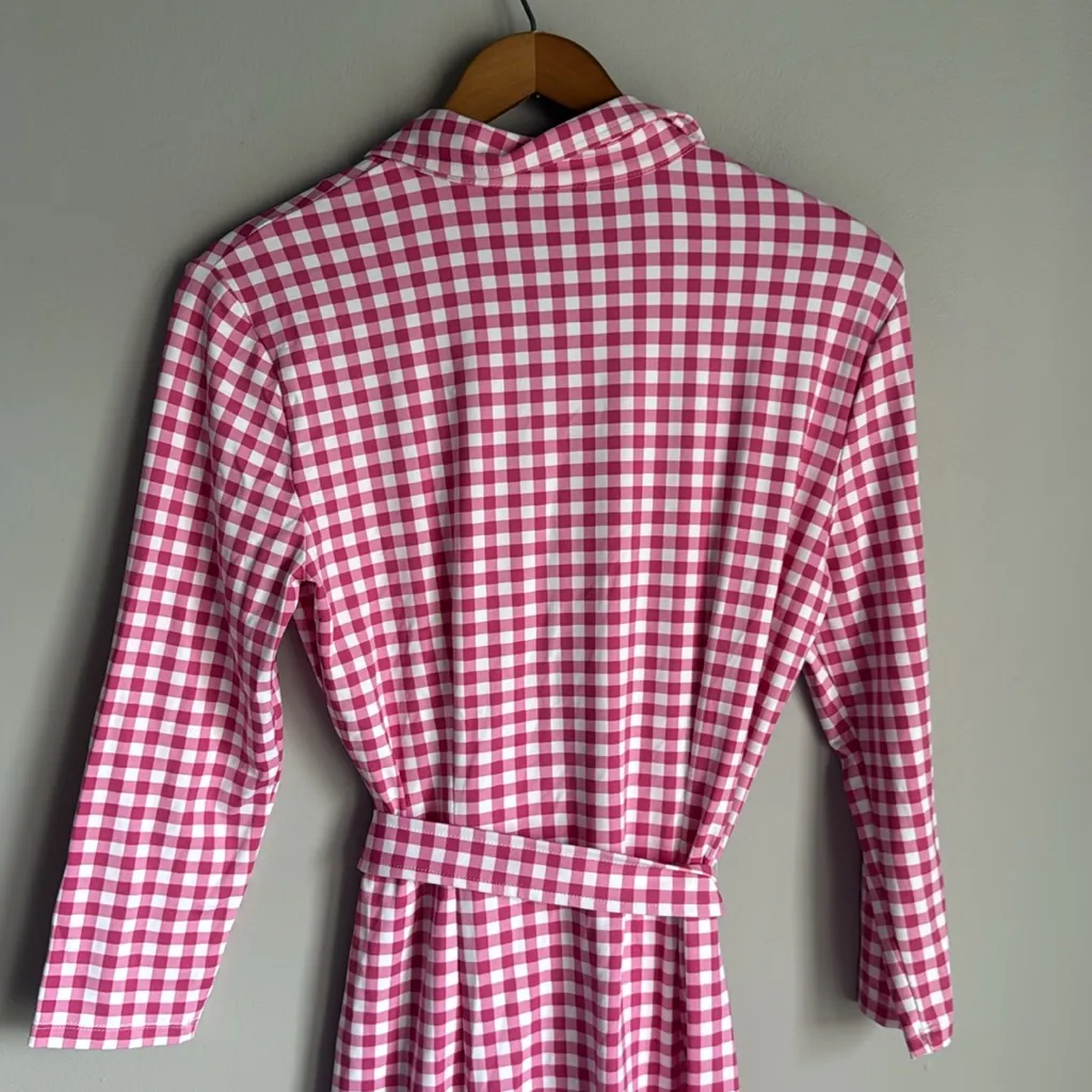 NEW J.Mclaughlin Calla Dress in Cabana Gingham Small Pink - Image 8