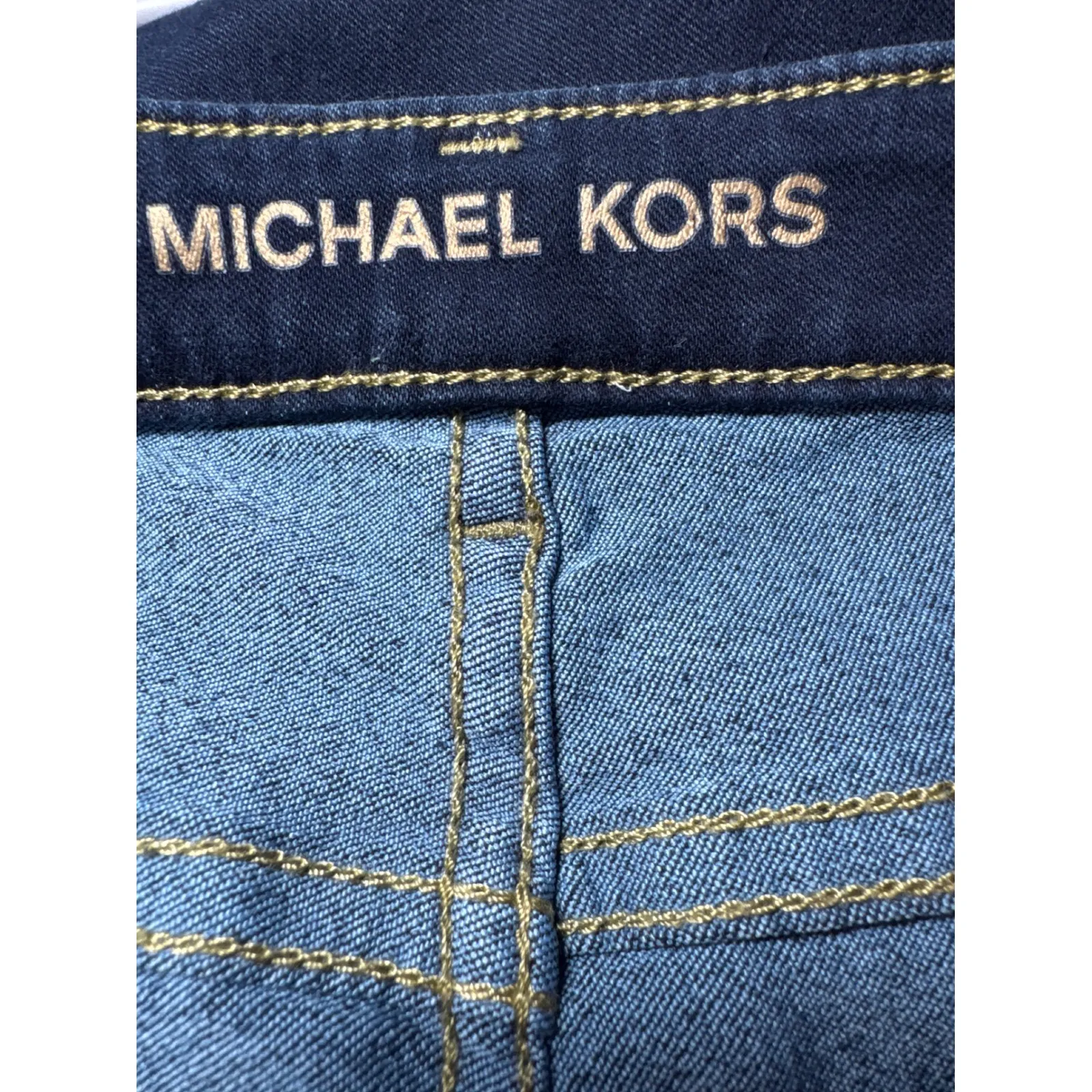 Michael Kors Women Dark Wash Stretch Denim Skinny Jeans Size 10 W 31 Inseam 25 - Image 10
