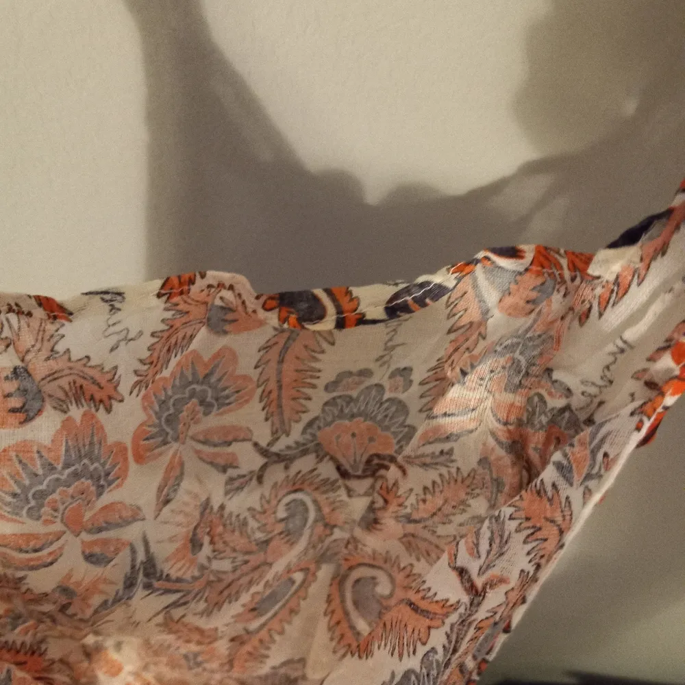 Free People M 15x15 Cotton Muslin Fall Floral Logo Boho Shoulder Bag - Image 6