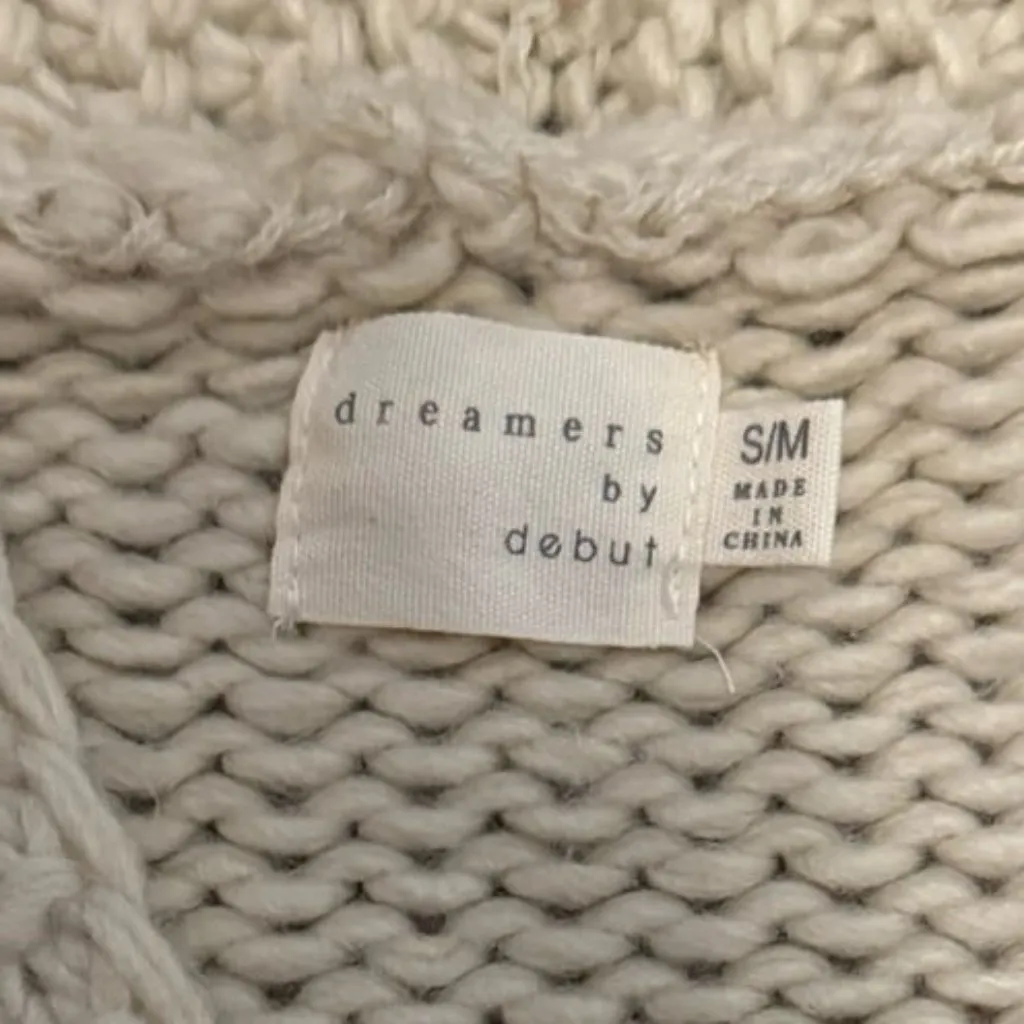 Dreamers by Debut Daisie 3D Floral Cardigan Tan Size M - Image 2