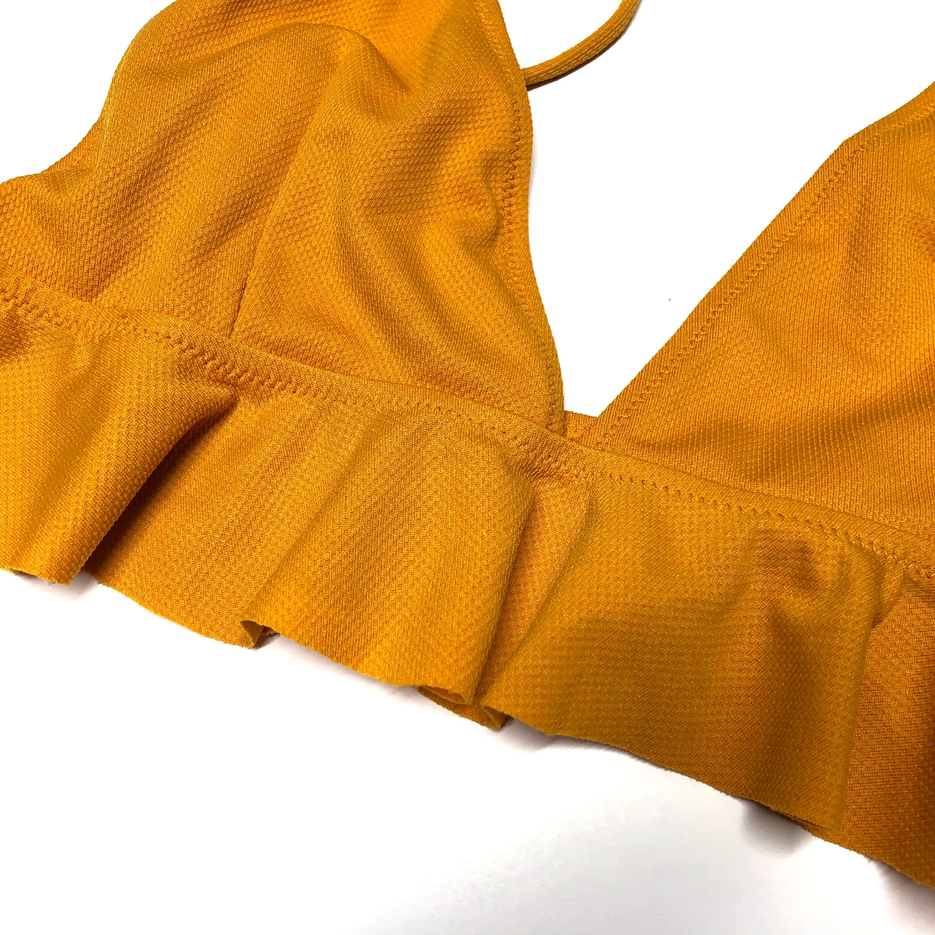 Cupshe XL Yellow Triangle Bikini Top - Image 4