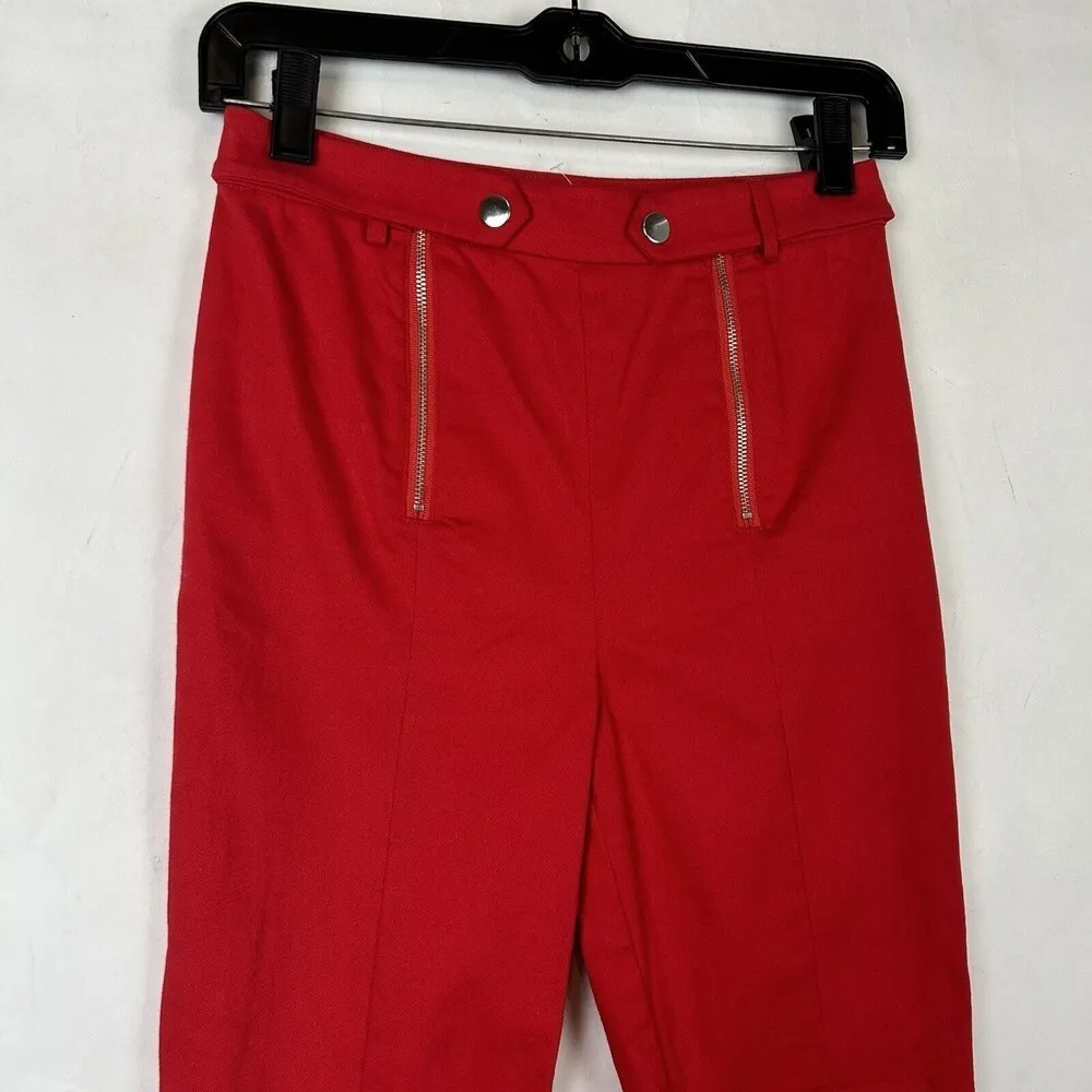 NEW LOVERS + FRIENDS size XXS Red high Rise Zipper Skinny Pants - Image 3
