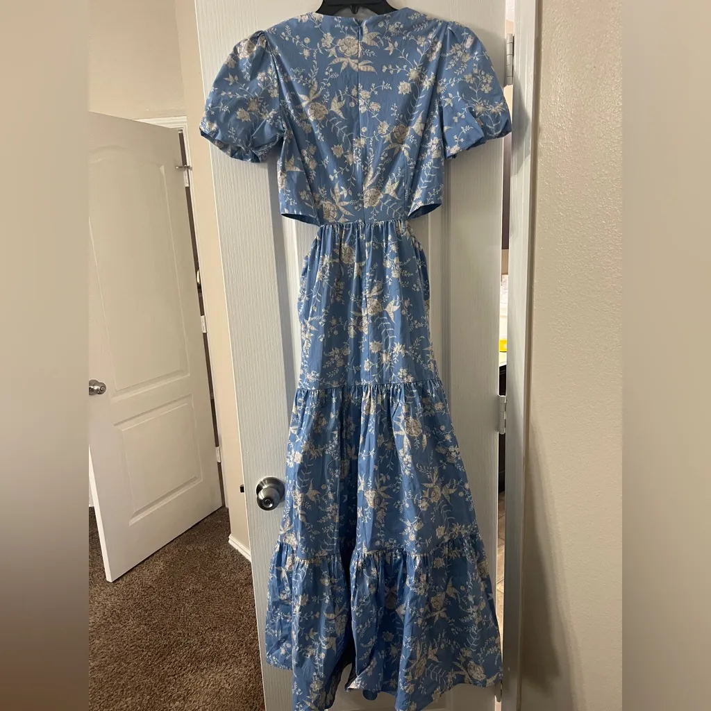 Wayf Light Blue Floral Maxi Dress - Image 6