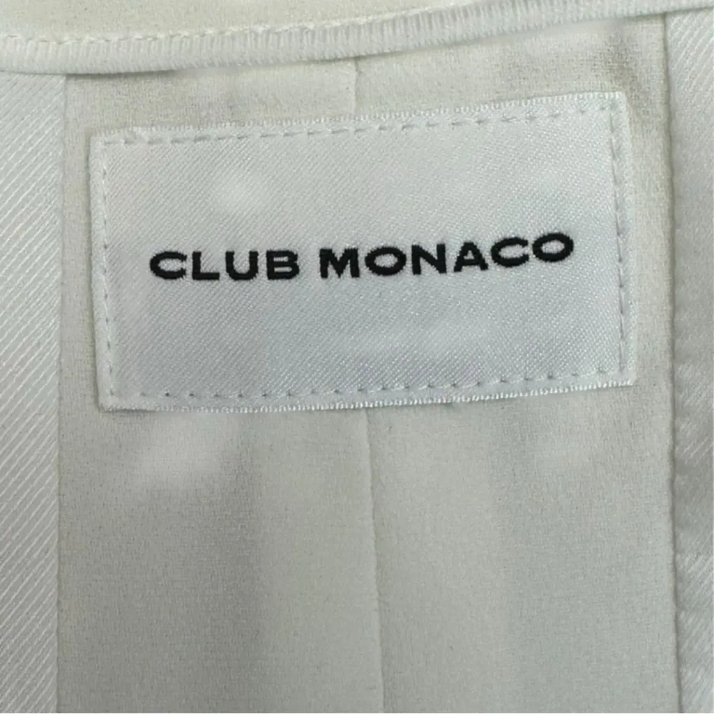 Club Monaco White Split Back Blazer Size S - Image 5