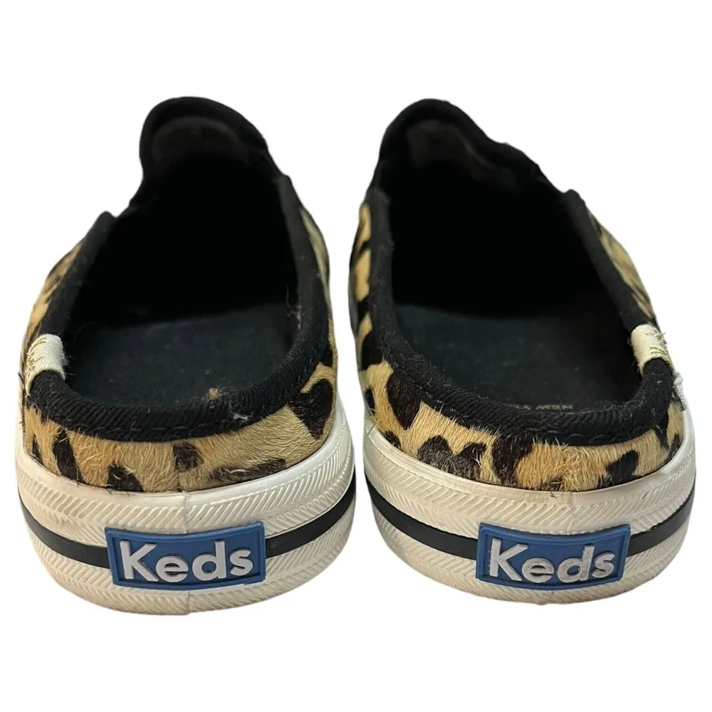 Keds Kate Spade New York Shoes Womens 7.5 Double Decker Mule Calf Hair Leopard - Image 10