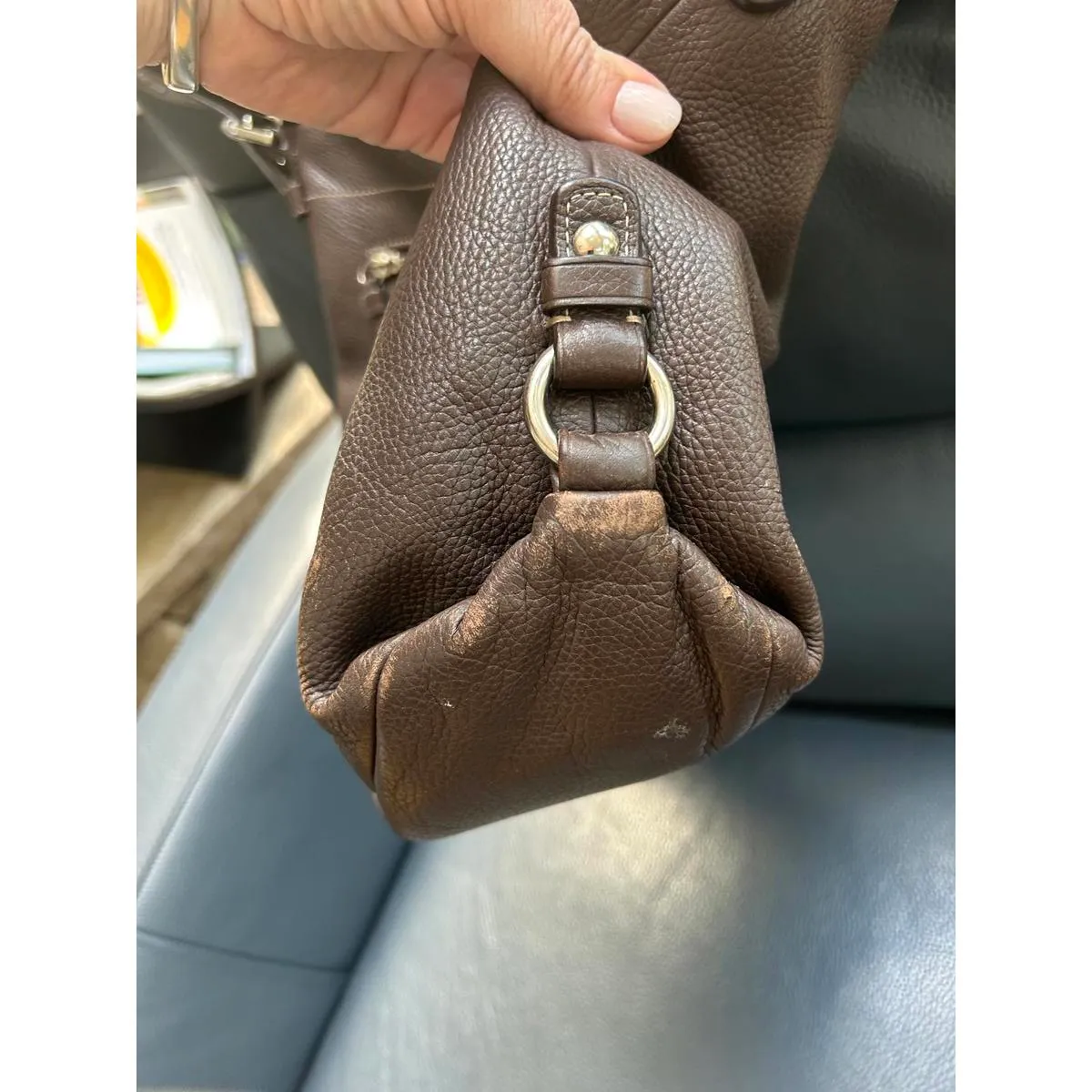 COACH Brown Leather Shoulder Bag - Image 3