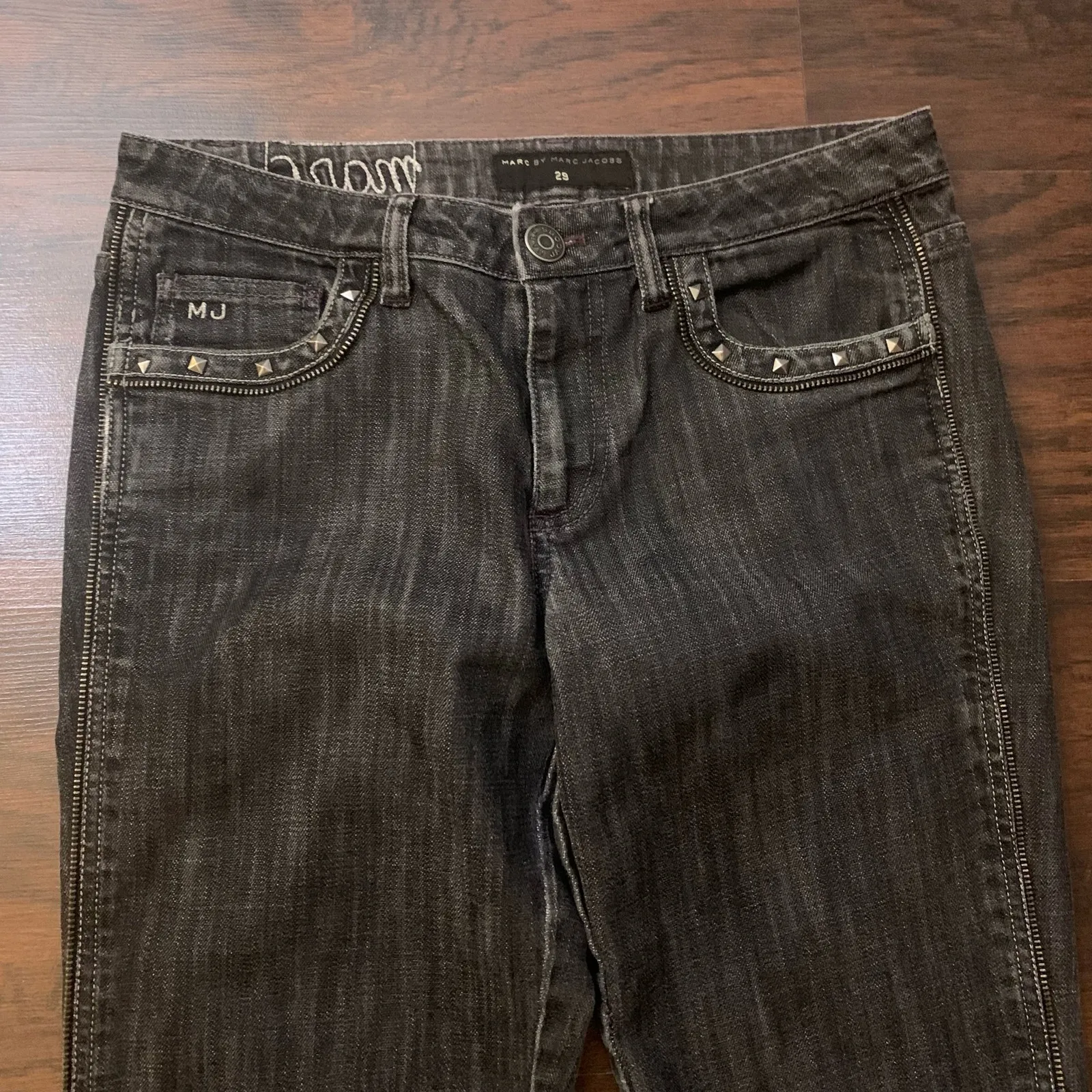 Marc Jacobs black slim straight leg jeans size 29 - Image 3