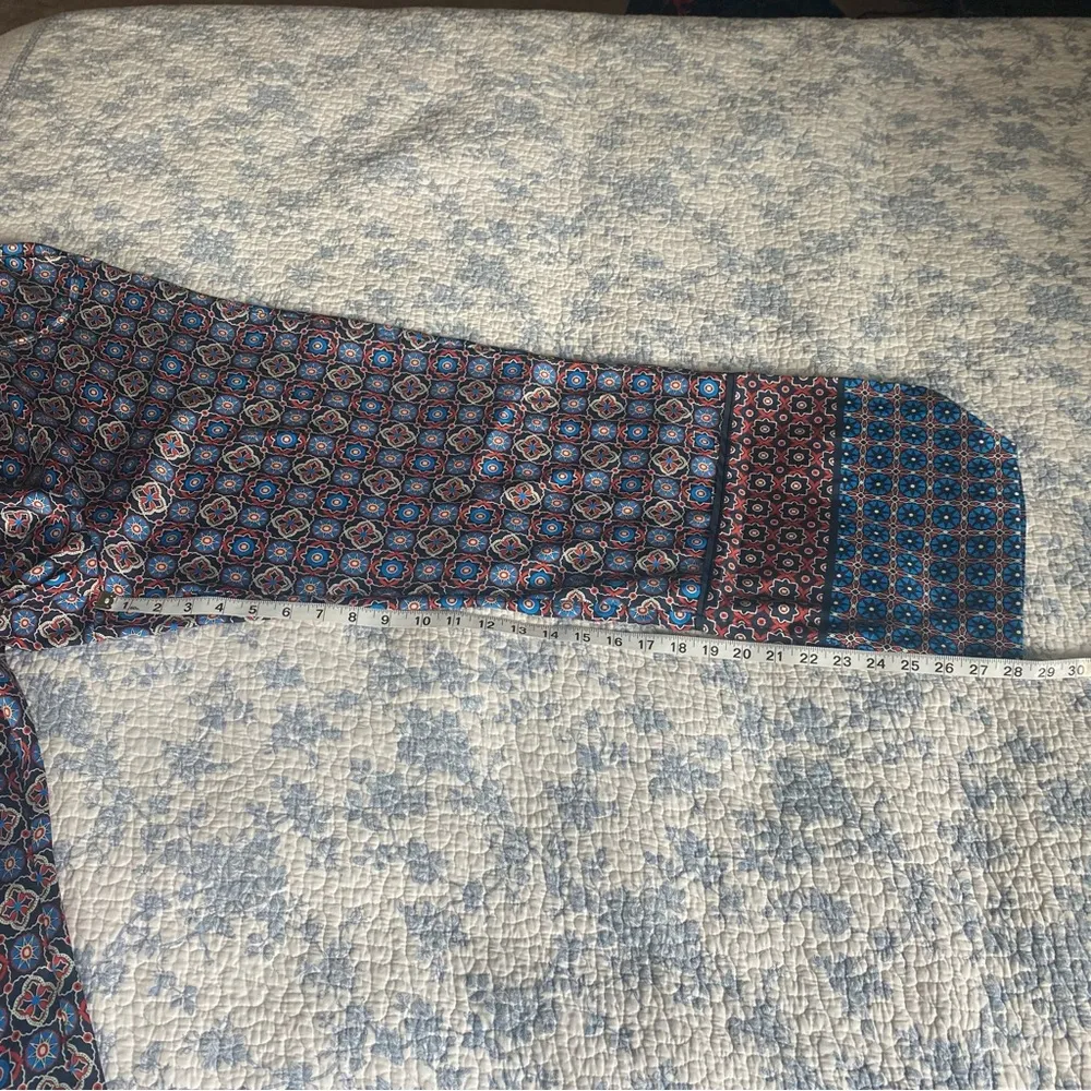 Anthropologie Vega High-Waist Wide Leg Satin Bohemian Drawstring Pant Size Large - Image 8