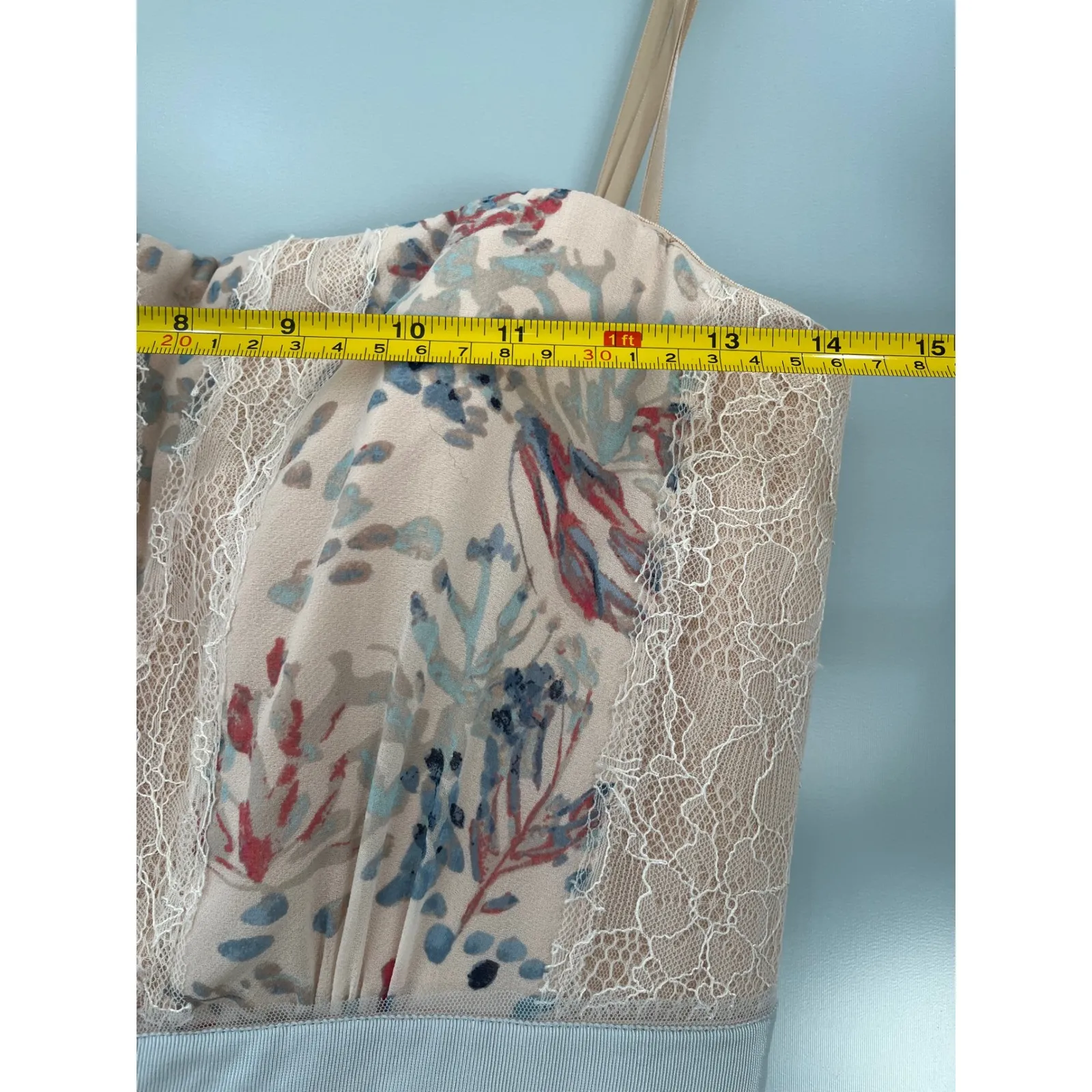 BCBGMAXAZRIA‎ Elle Lace Floral Print Maxi Dress Sleeveless Evening Gown - Image 8