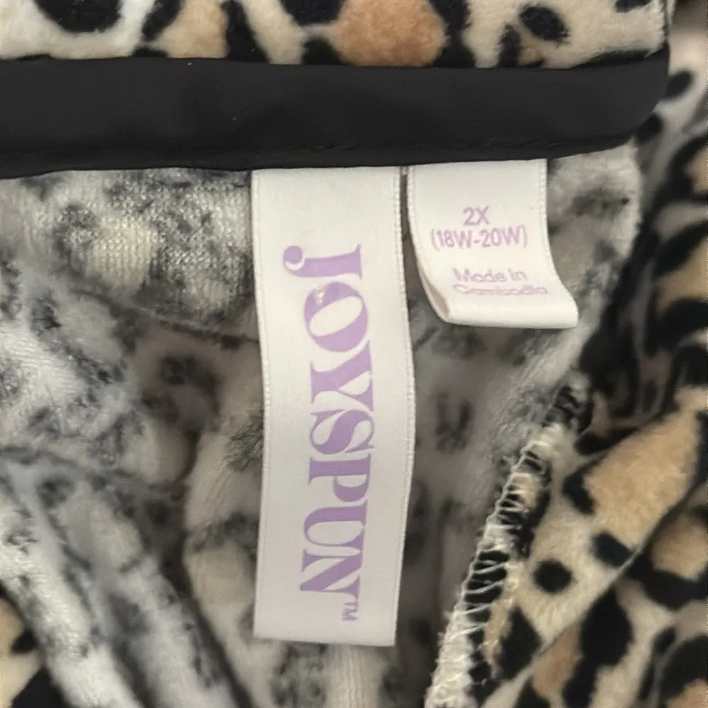 Joyspun leopard plus size pajama pant set woman size 2X 18W - Image 3
