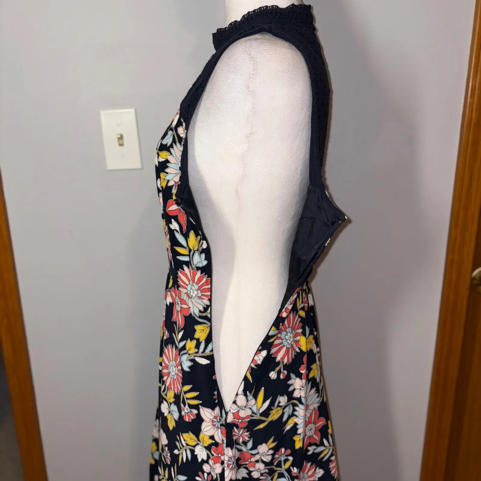 Moulinette Soeurs Anthropologie Ashbury Floral Dress Crochet Fit & Flare - Image 5