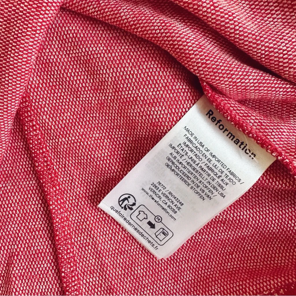 Reformation Jenna Knit Top Red And Pink - Image 10