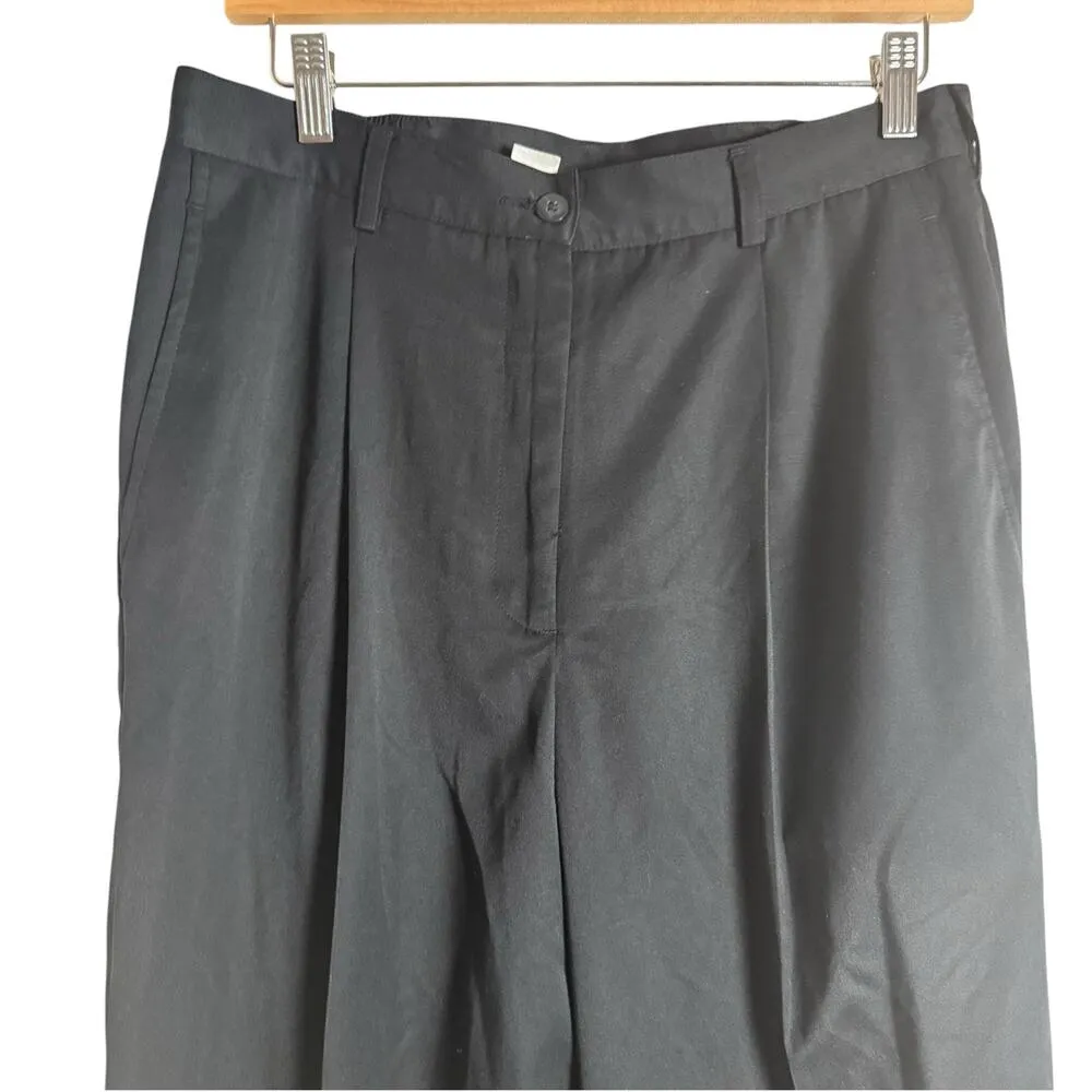 Liz Claiborne Elisabeth Black Pleated Straight Leg Dress Pants Size 14 - Image 2