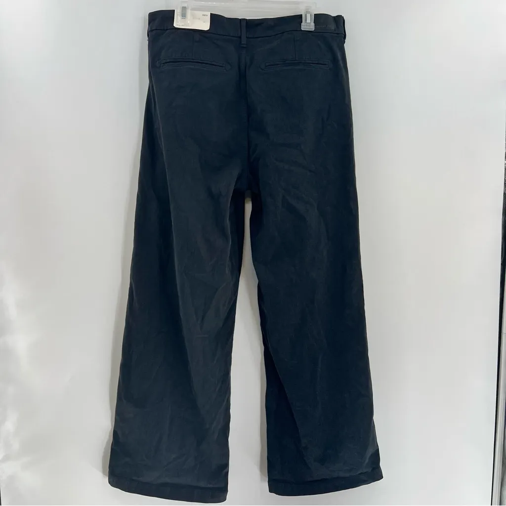 American Eagle stretch skater trouser pants black wash wide leg size 14 32W NWT - Image 3