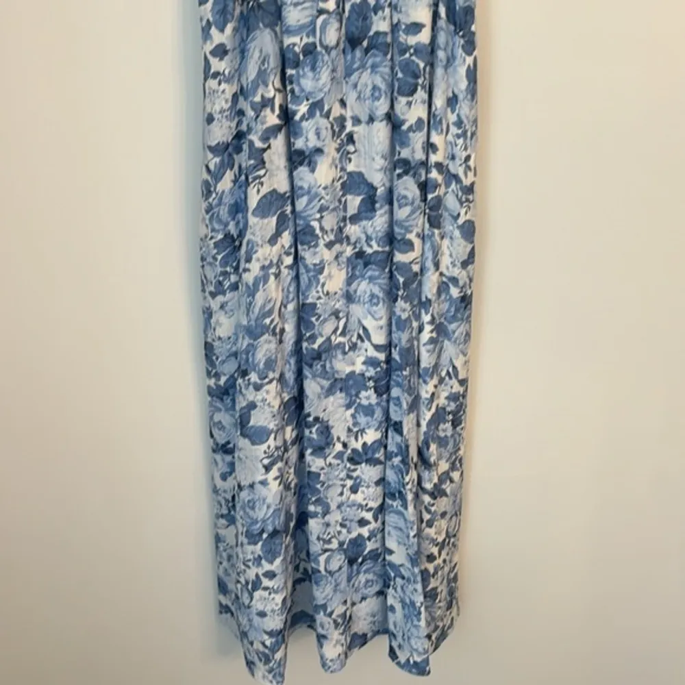 NWT  Blue Floral Flowy Crinkle Maxi Dress - Image 7