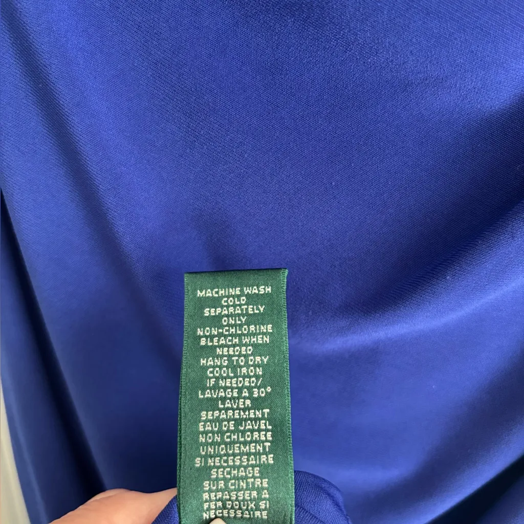 Ralph Lauren Purple Wrap Dress | Size 2 | Ruched & Flattering - Image 2