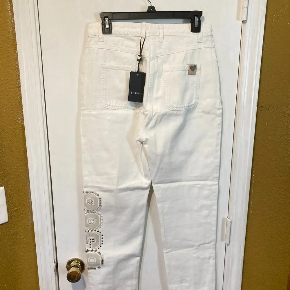 NEW Twin Set women's size 25 embellished "8388" soft - Image 5